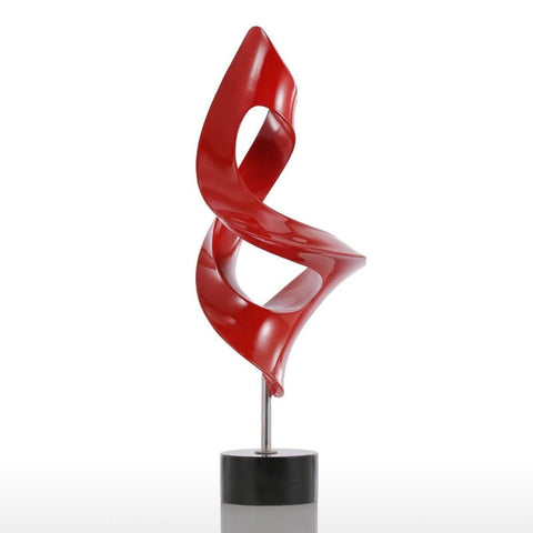 Sculpture Abstraite <br/> Design Rouge 37 cm