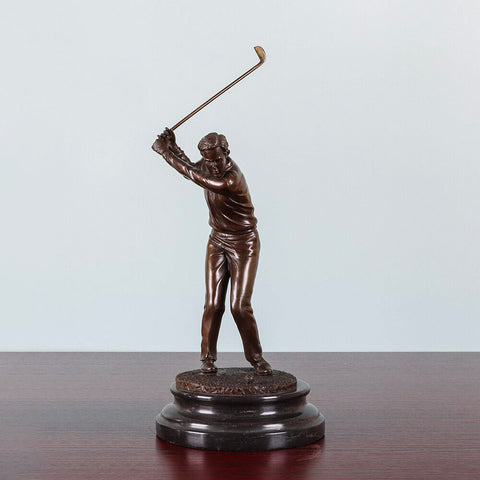 Sculpture Bronze <br/> Statuette Golfeur Bronze 32 cm