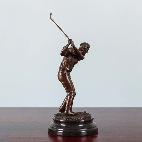 Sculpture Bronze <br/> Statuette Golfeur Bronze 32 cm