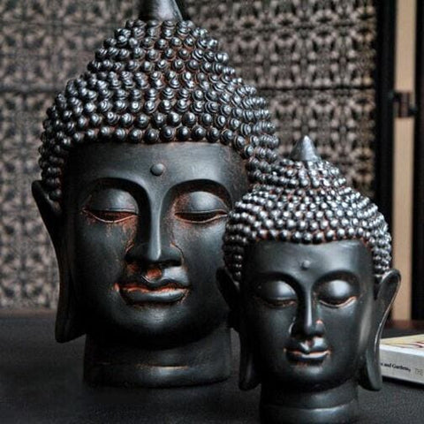 Sculpture Moderne Tête <br/> de Bouddha Méditation