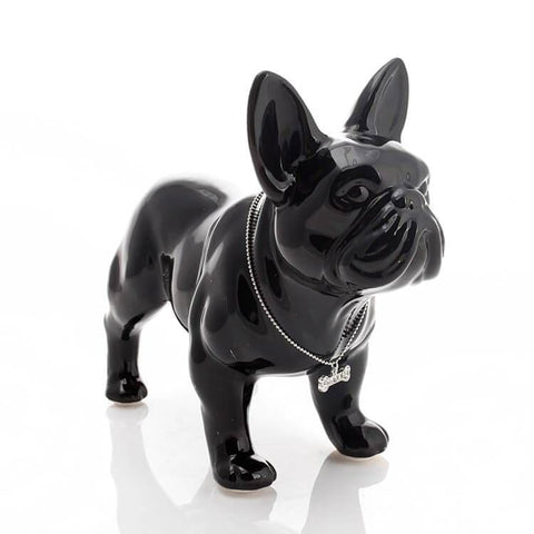 Statue Chien <br/> Bouledogue Français 20 / 29 cm