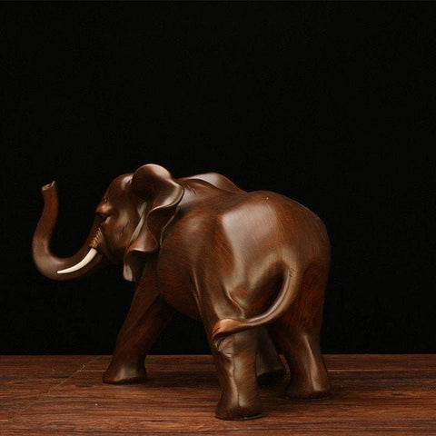 Statue Éléphant <br/> Bois 15 cm