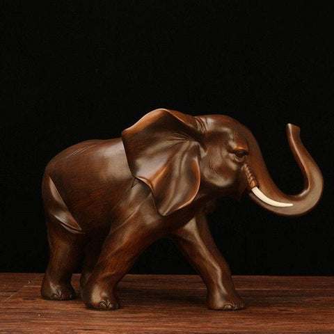 Statue Éléphant <br/> Bois 15 cm