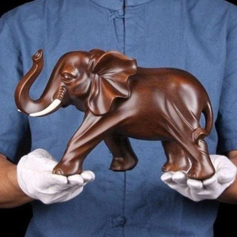 Statue Éléphant <br/> Bois 15 cm