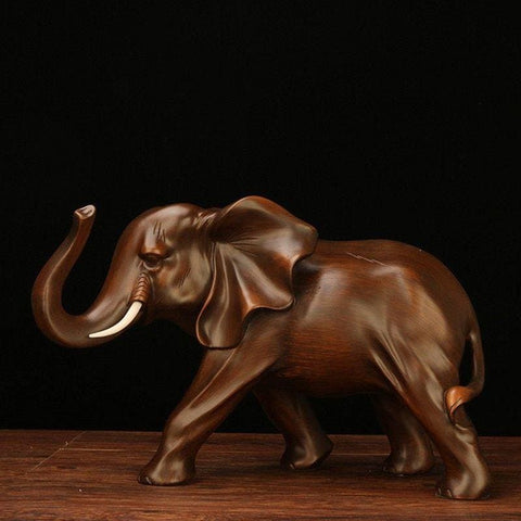 Statue Éléphant <br/> Bois 15 cm