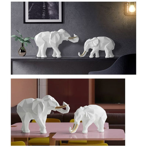 Statue Déco Éléphant <br/> Duo