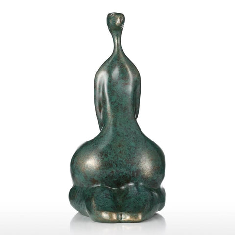 Statue Femme Ronde <br/> Assise Seule 30 cm