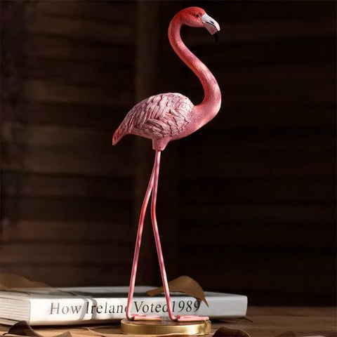 Statue Flamant Rose