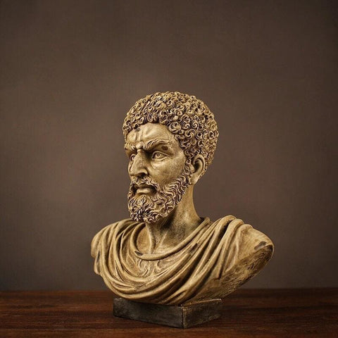 Statue César <br/> Marc-Aurèle effet bronze 30 cm