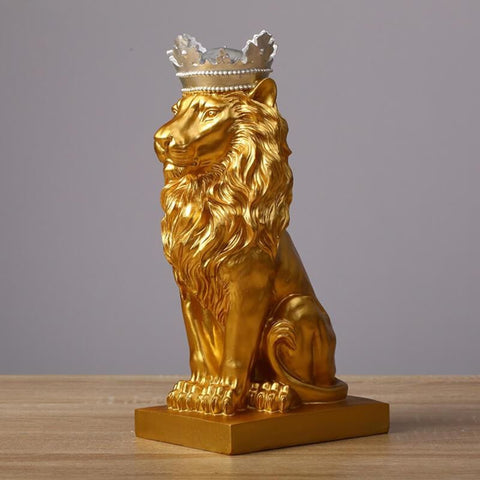 Statue Lion Décoration <br/> Roi 20 cm