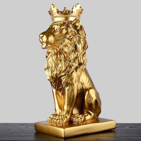 Statue Lion Décoration <br/> Roi 20 cm