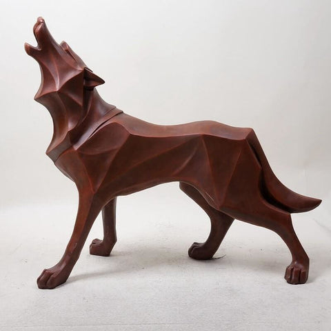 Statue Origami Loup