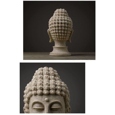 Sculpture Moderne Tête <br/> de Bouddha Pierre