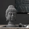 Sculpture Moderne Tête <br/> de Bouddha Pierre 33 cm