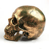 Statue Tête de Mort <br/> Crâne Doré 14 cm