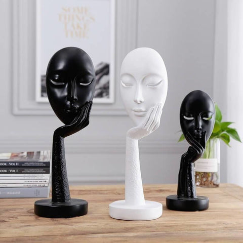 sculpture contemporaine visage