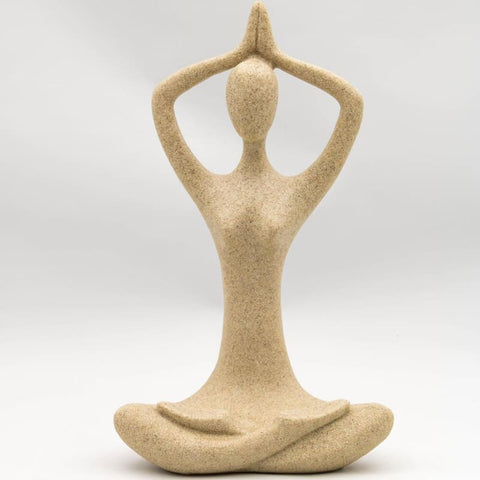 Statue Femme <br/> Statue Yogi Zen Pierre 15 / 24 cm