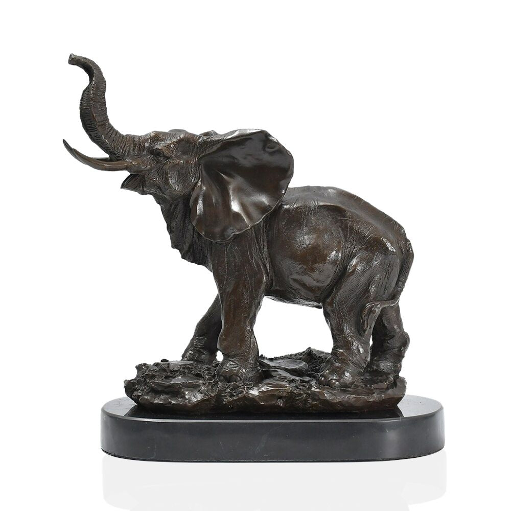Eléphant En Bronze - Sculpture Fin XIXème - Patine Brune Eléphant En Bronze - Sculpture Fin XIXème - Patine Brune