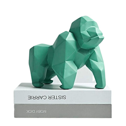 Statue Gorille Origami Résine 22 cm