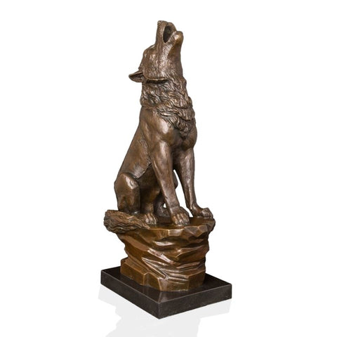 loup en bronze