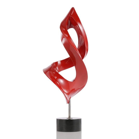 Sculpture Abstraite <br/> Design Rouge 37 cm