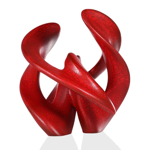 Sculpture Abstraite <br/> Union Rouge 40 cm