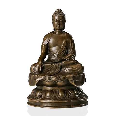 Sculpture Bronze <br/> Statue Bouddha 18 cm