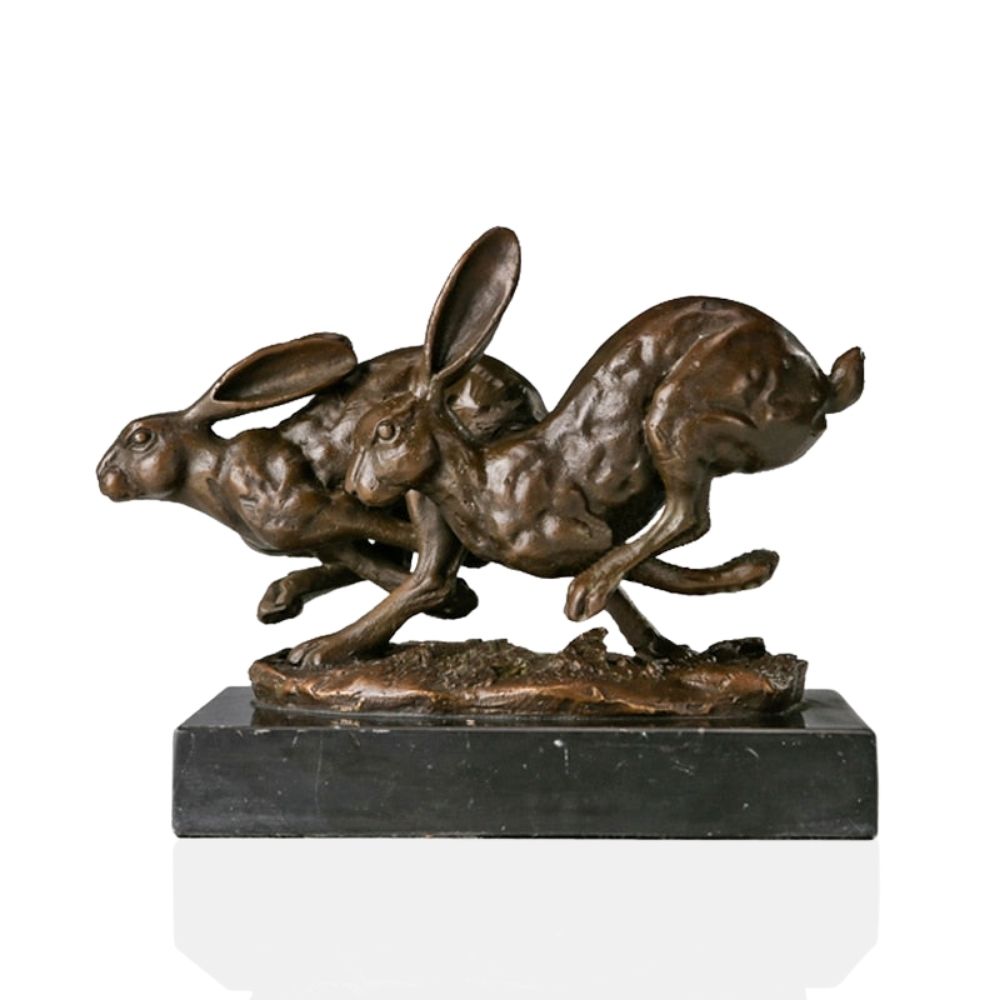 Statuette Lapin De Pâques En Bronze - Style Antique - Aubaho - 615g