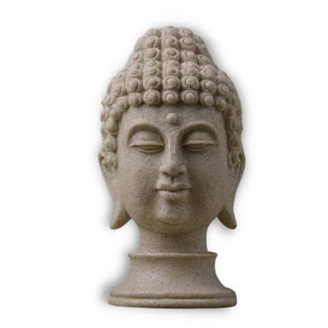 Sculpture Moderne Tête <br/> de Bouddha Pierre 33 cm