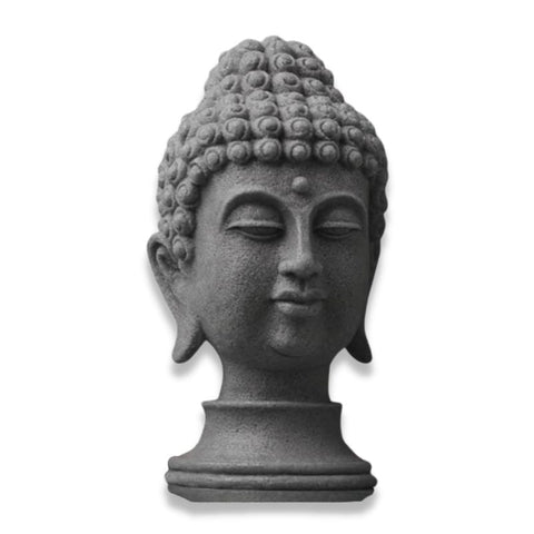 Sculpture Moderne Tête <br/> de Bouddha Pierre 33 cm