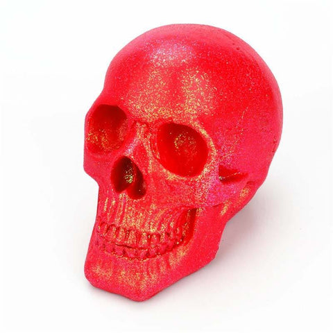Statue Tête de Mort <br/> Scintillante 18 cm