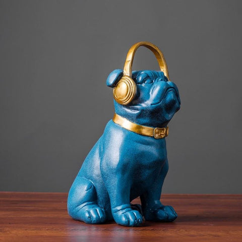 Statue Bouledogue <br/> Anglais Casque 21 cm