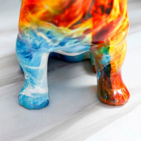 Statue Bouledogue <br/> Multicolore Assis 21 cm