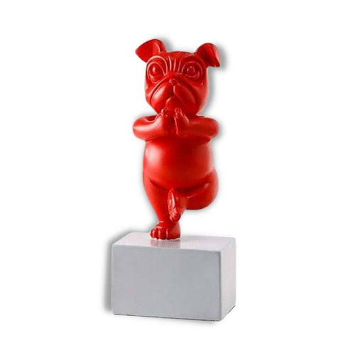 Statue Bouledogue <br/> Yoga 23 cm