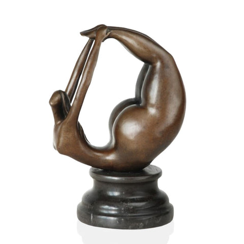 statue bronze femme allongee