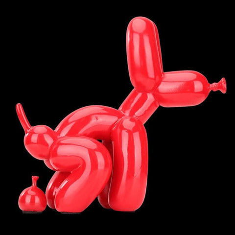 statue chien ballon resine