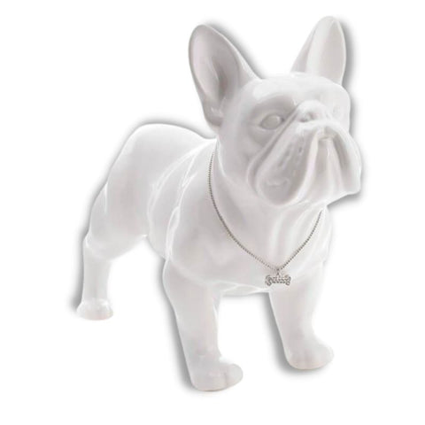 Statue Chien <br/> Bouledogue Français 20 / 29 cm