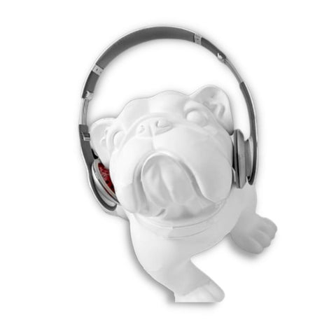 Statue Chien <br/> Bouledogue Musique 33 cm