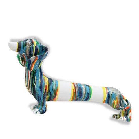 statue chien couleur