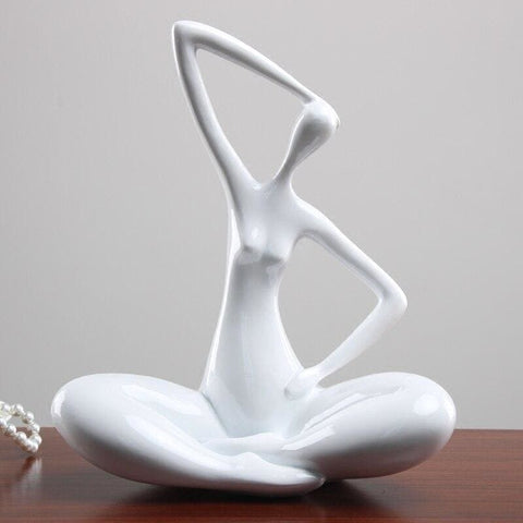Statue Femme Ronde <br/> Design Yoga 27 cm