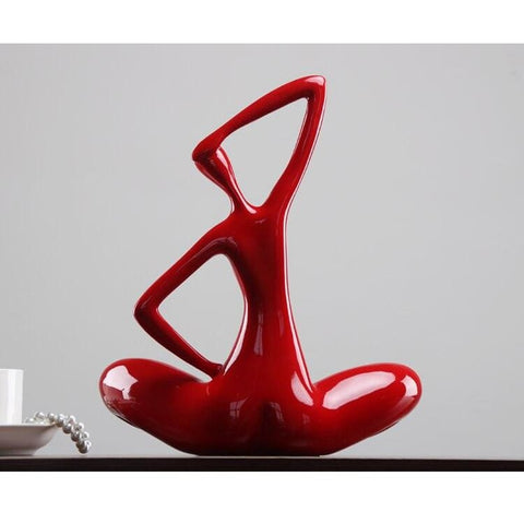 Statue Femme Ronde <br/> Design Yoga 27 cm