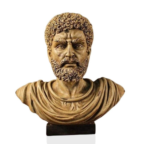 Statue César <br/> Marc-Aurèle effet bronze 30 cm