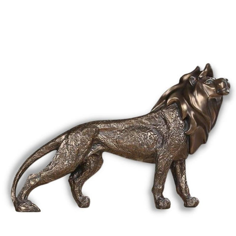 Statue Lion <br/> effet bronze 29 cm