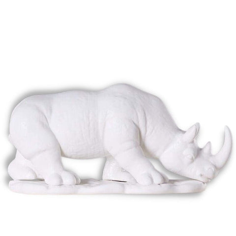 Statue Rhinocéros <br/> Blanc