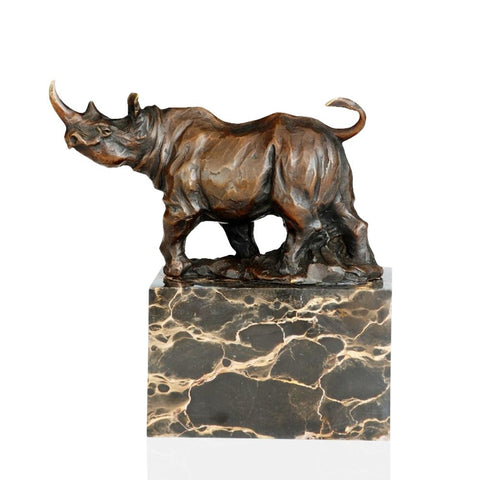 statue rhinoceros bronze