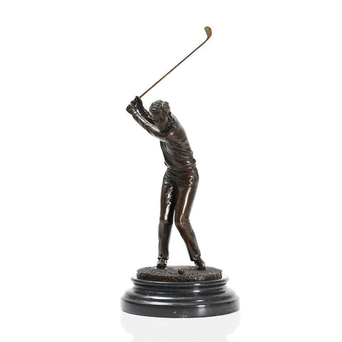 statuette golfeur bronze